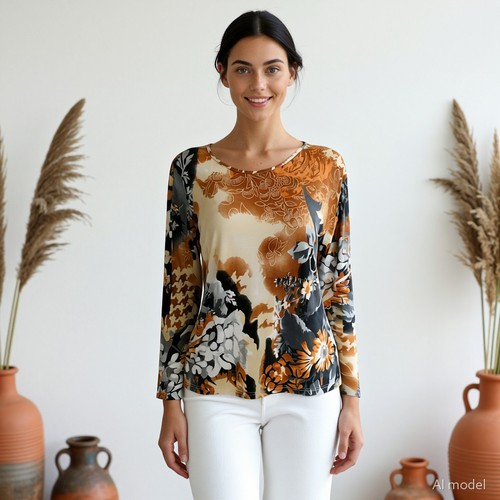 Artsy blouse multi floral - multi,